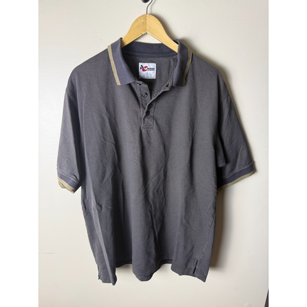 Chase Authentics Racing Polo Short-Sleeve Shirt Mens XL Grayish Nascar